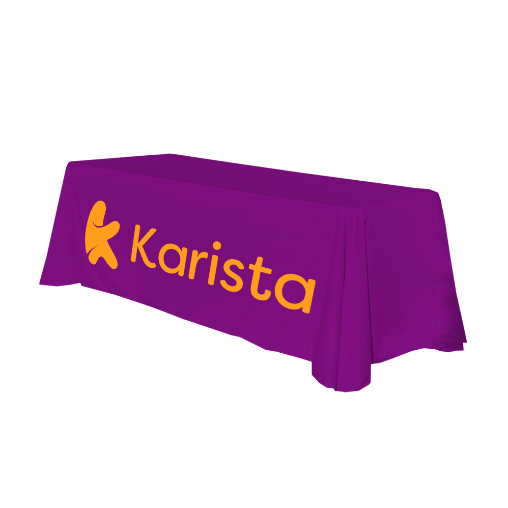 6FT 8FT Custom Printed Drape Stretch Spandex Fitted Table Cloth Throw Table Cover