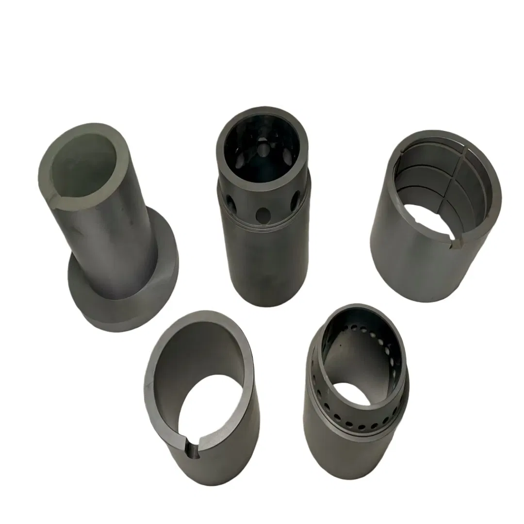 Factory Ssic Sintered Silicon Carbide Sic Bushing Ceramic Lining Axle Shaft Sleeve for Magnetic Pump