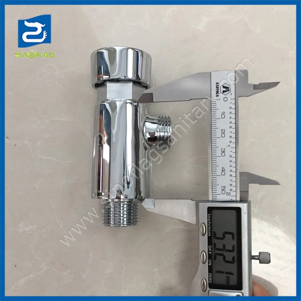 Toilet Wall Mount Push Button Time-Delay Brass Flush Valve