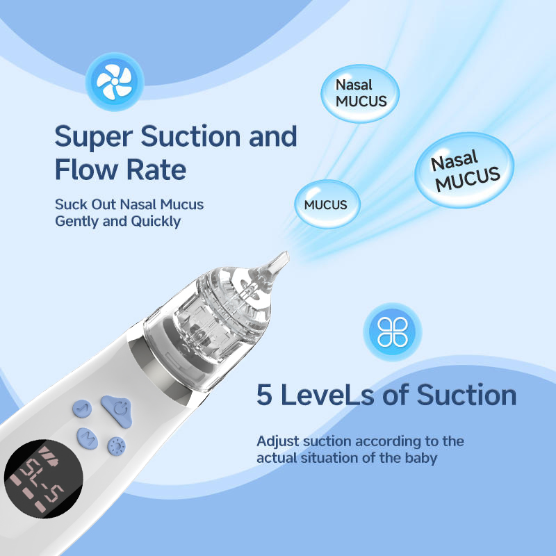 Baby Electric Suction Nose Sucker Mucus Removal Powerful Suction Cleaner Nasal Aspirator