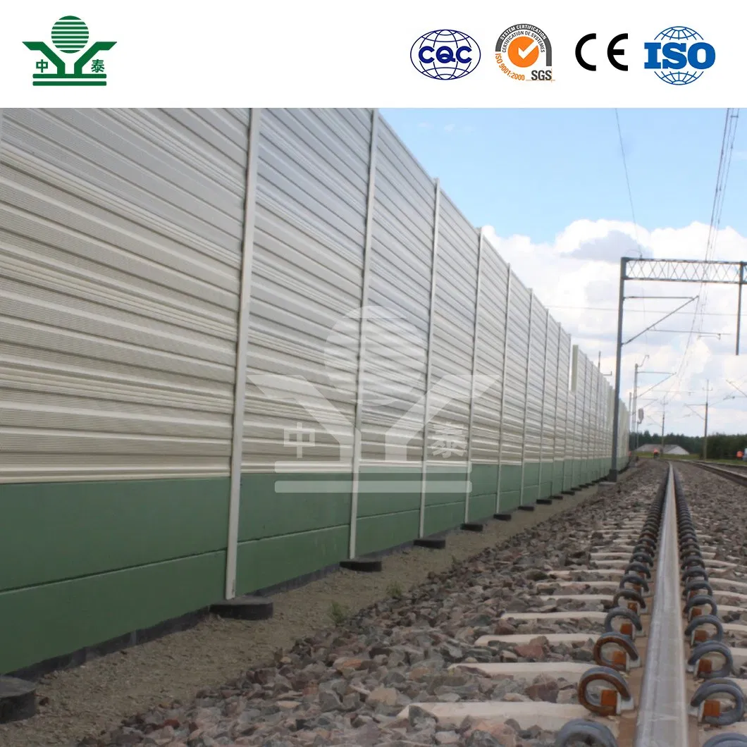 Zhongtai Door Panel Sound Barrier China Manufacturers Noise Screening Fence 1.0mm Thickness Railway Noise Barrier