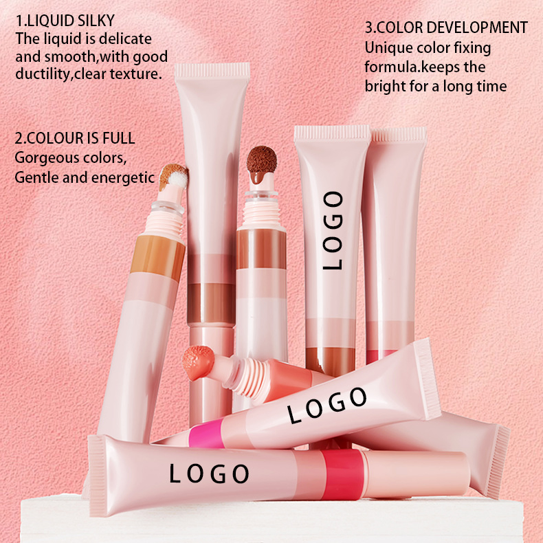 Private Label Squeeze Tube Makeup Blush Long Lasting Waterproof Liquid Blush Contour
