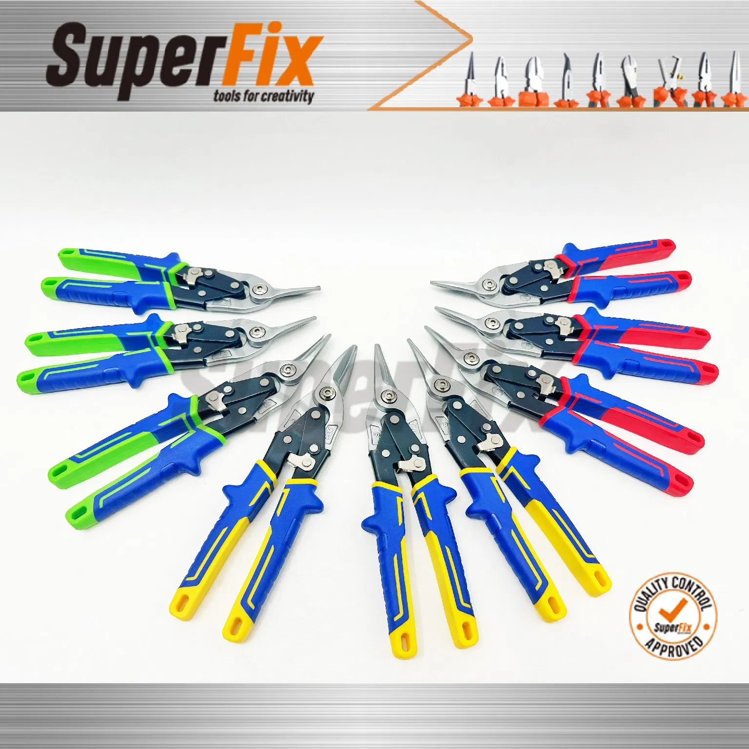 Professional High Quality Aviation Tin Snip Scissors Multifunctional Cutting Sharp Scissors Left