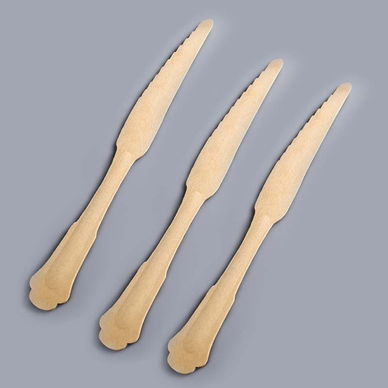 Biodegradable Disposable Cutlery Luxury 202mm Wooden Knife