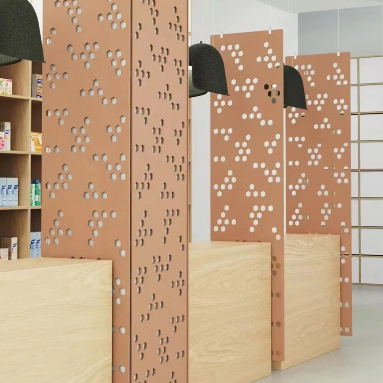 Factory Supply 3D Wallpaper Prefab Houses Hexagon Polyester Fiber Absorber Decorative Acoustic Wall Panels