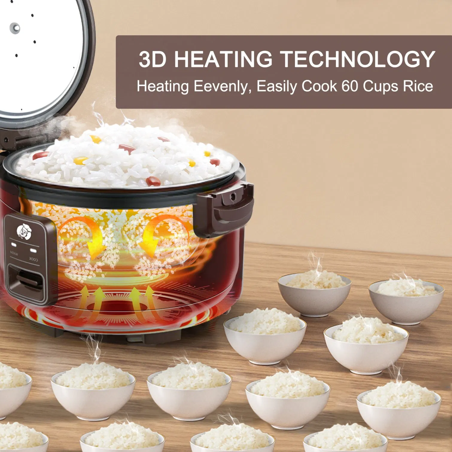 Ready to Ship Catering Rice Cooker Professionally Making Perfect Rice for Restaurants