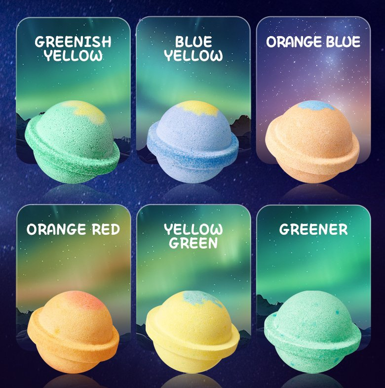 Online Wholesale and Retail Luxury Vegan Bath Fizzies Handmade Rose Spacecraft UFO Galaxy Bath Bomb Moisturizing Skin Care