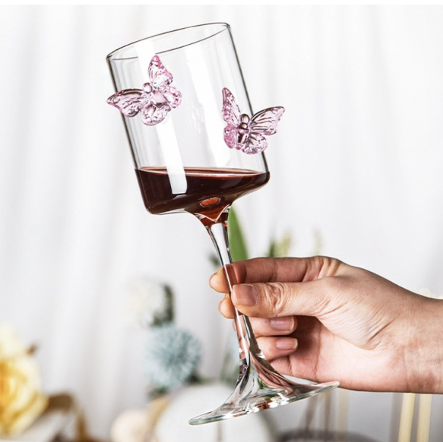 Бокал для вина с бабочкой, вертикальный, 360 мл
