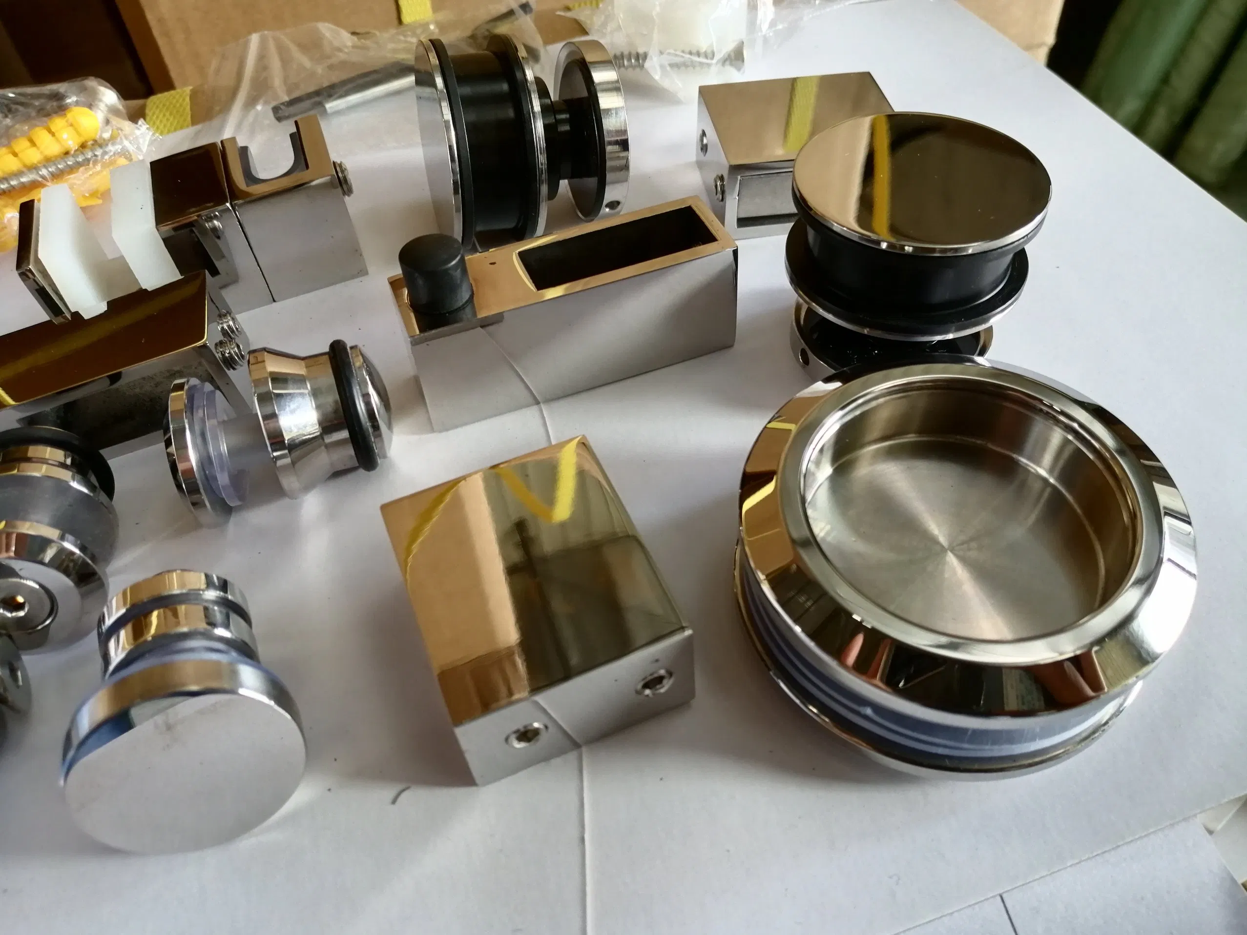 Sliding Door Double Bottom Floor Guide Fitting for Frameless Glass Door