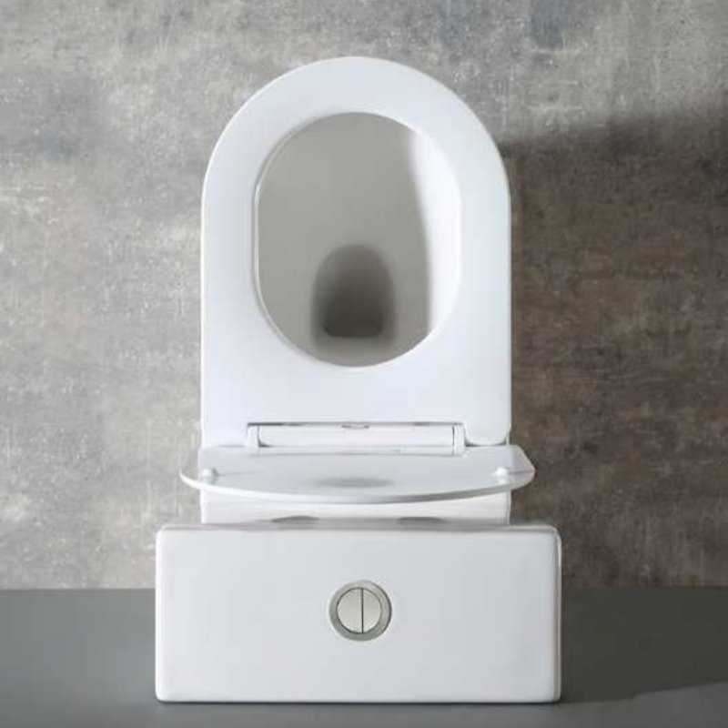 Luxury Villa Building Material Watermark Standard Ceramic Bathroom Rimless Flush Floor Mounted S-Tap UF Seat Cover Two Piece Toilet