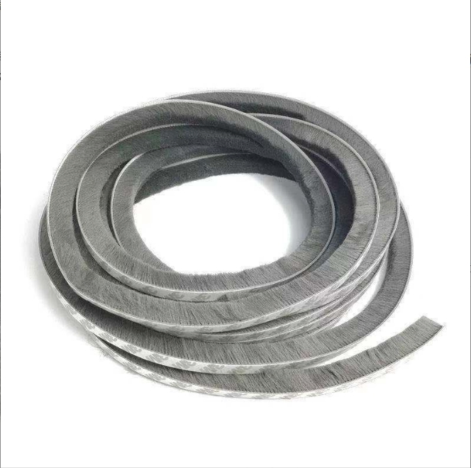 Sunproof Waterproof Brush Pile Weather Strip Silicone Weather Strip with Fin