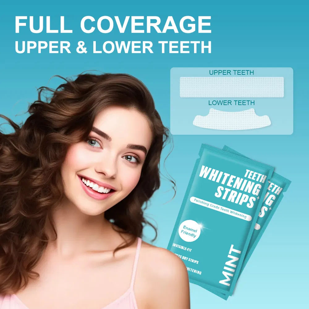 Wholesale Teeth Whitening Strips 7pairs Invisible Strong Viscosity Whitening Dry Strips