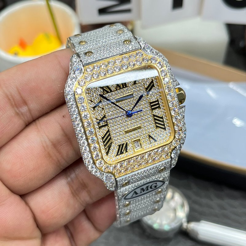 Top Quality Moissanite Diamond Iced out Designer Vvs Women's Gift Watches Mechanical Watches Wrist Watch Replica AAA Distributors Watch Men Watch