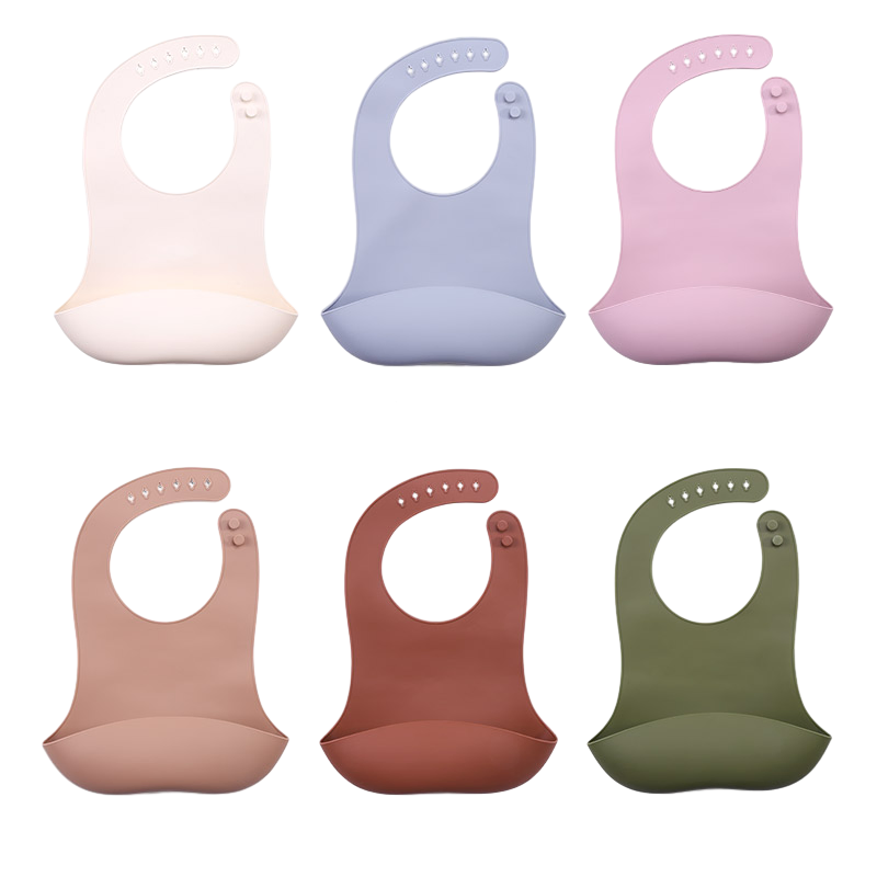 Top Sale Silicone Bib Teether Silicone Baby Teething Bib Baberos Set Printing Feeding Silicona Bandana Waterproof Baby Bib
