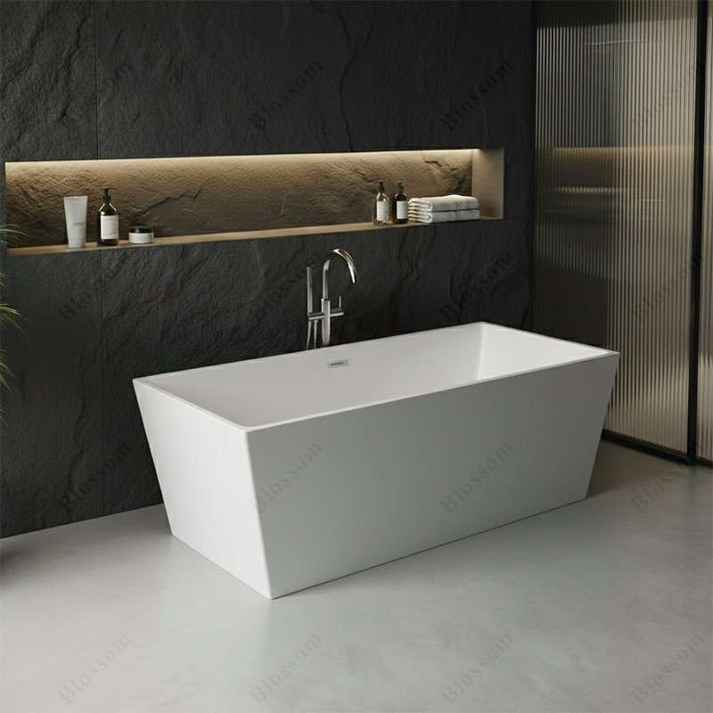 Белая акриловая овальная ванна для замачивания