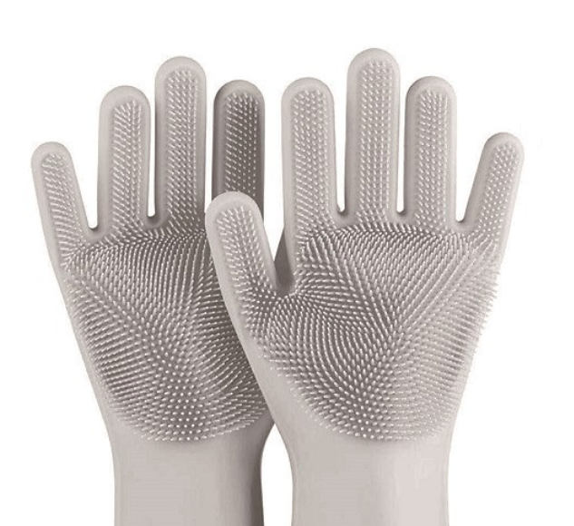 Household Heat-Insulating Silicone Gloves Thickened Kitchen Dishwashing Gloves