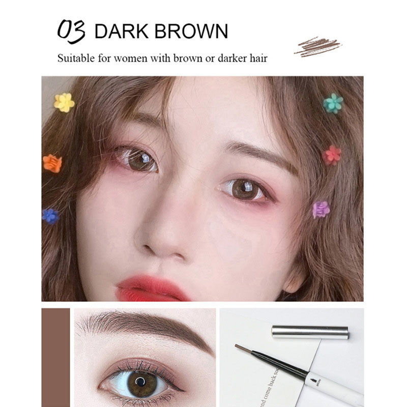 Wholesale Double-Ended Ultra-Fine Eyebrow Pencil Set Waterproof Hard Core Waterproof & Smudge-Proof