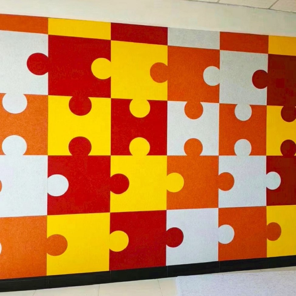 High Density Light Grey Sound Absorption Pet Acoustic Panels Polyester Felt Panel