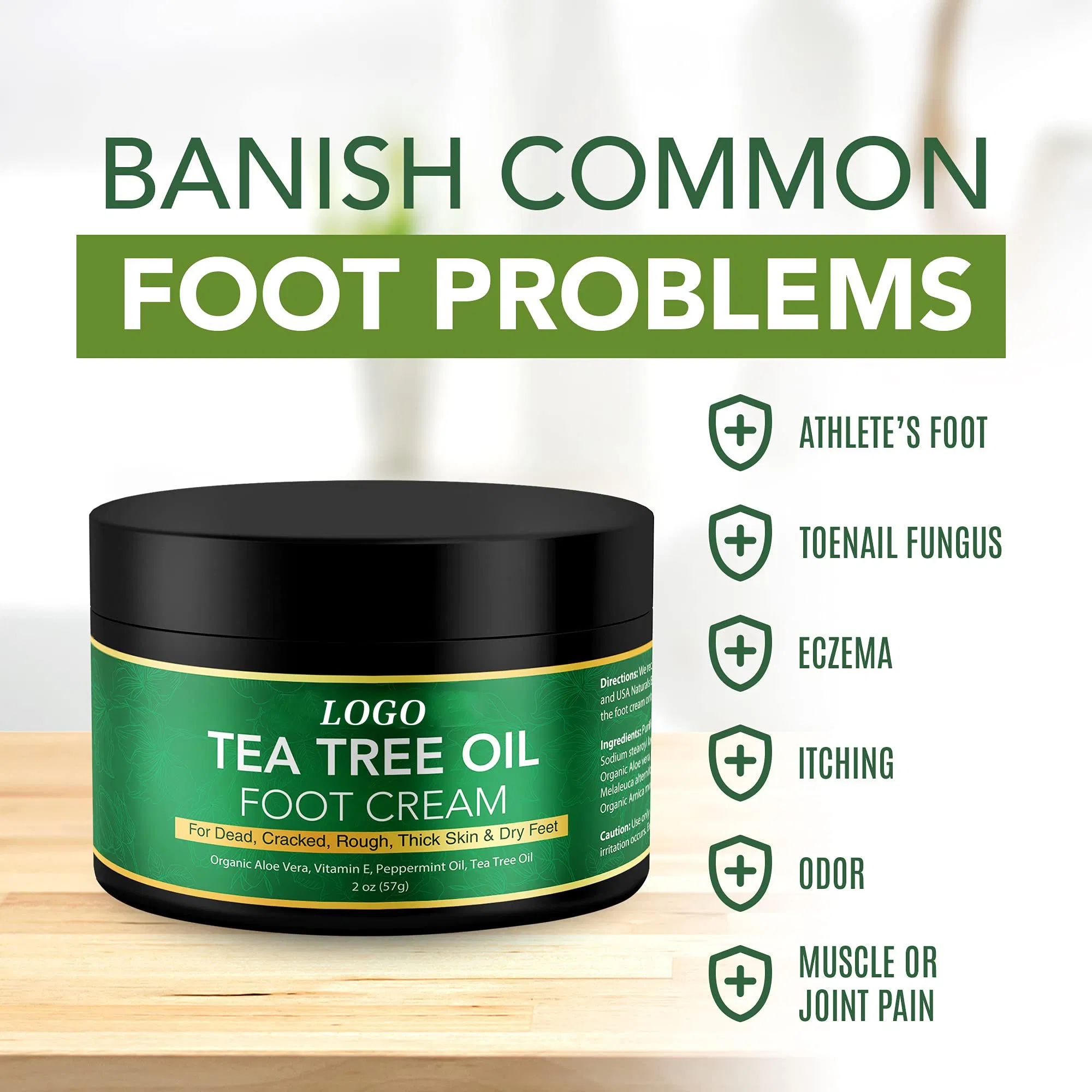 Beauty Cosmetics Skin Care Soothing Dry Mild Tea Tree Oil Foot Cream