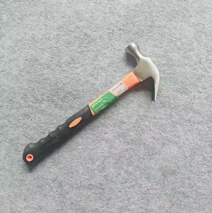 Factory Pricemulti-Functional Home Decoration Professional Quality 45 Steel Forged PVC Plastic 0.5kg Claw Hammer