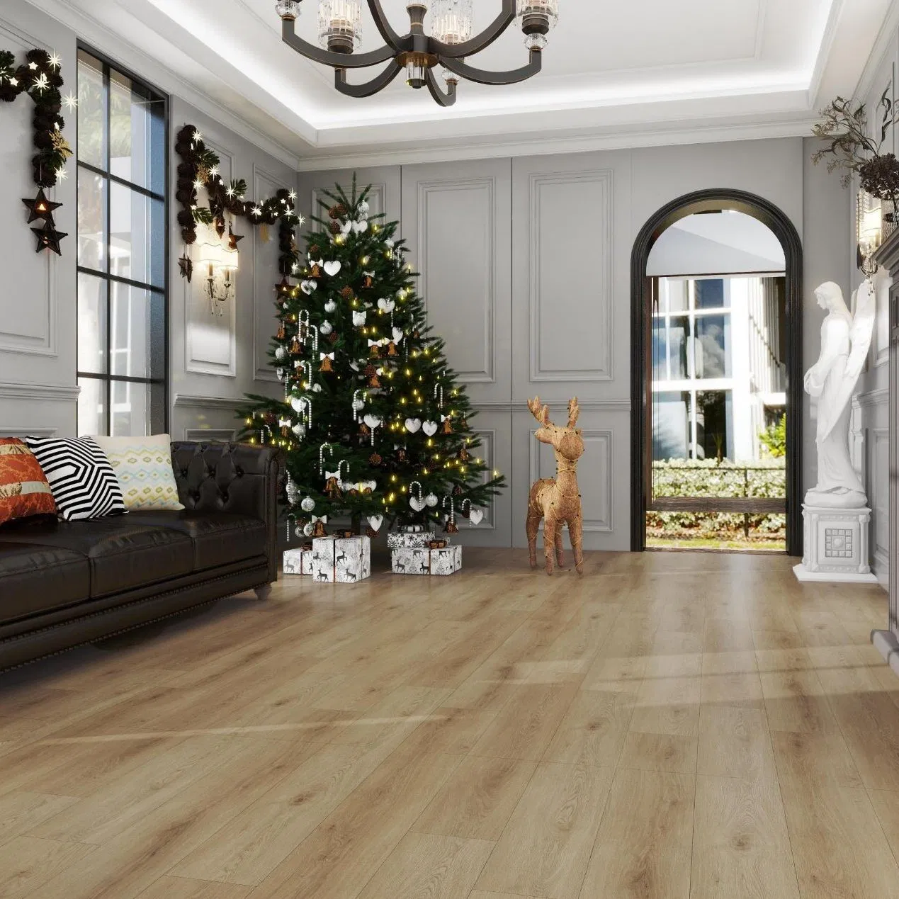 Luxury Viny Spc Floor Eir Oak Hybrid Click Lock Plank Spc/Lvt