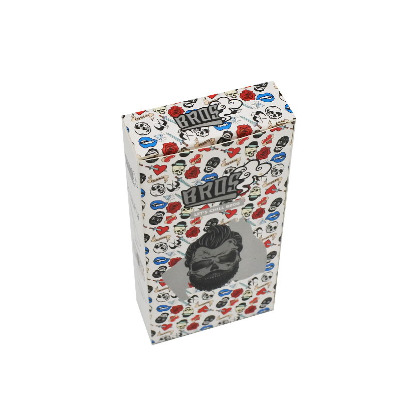 Bros Man Style Box Set Rolled Cone Rolling Paper of Triangle Funnel + Card + Plastic Strips