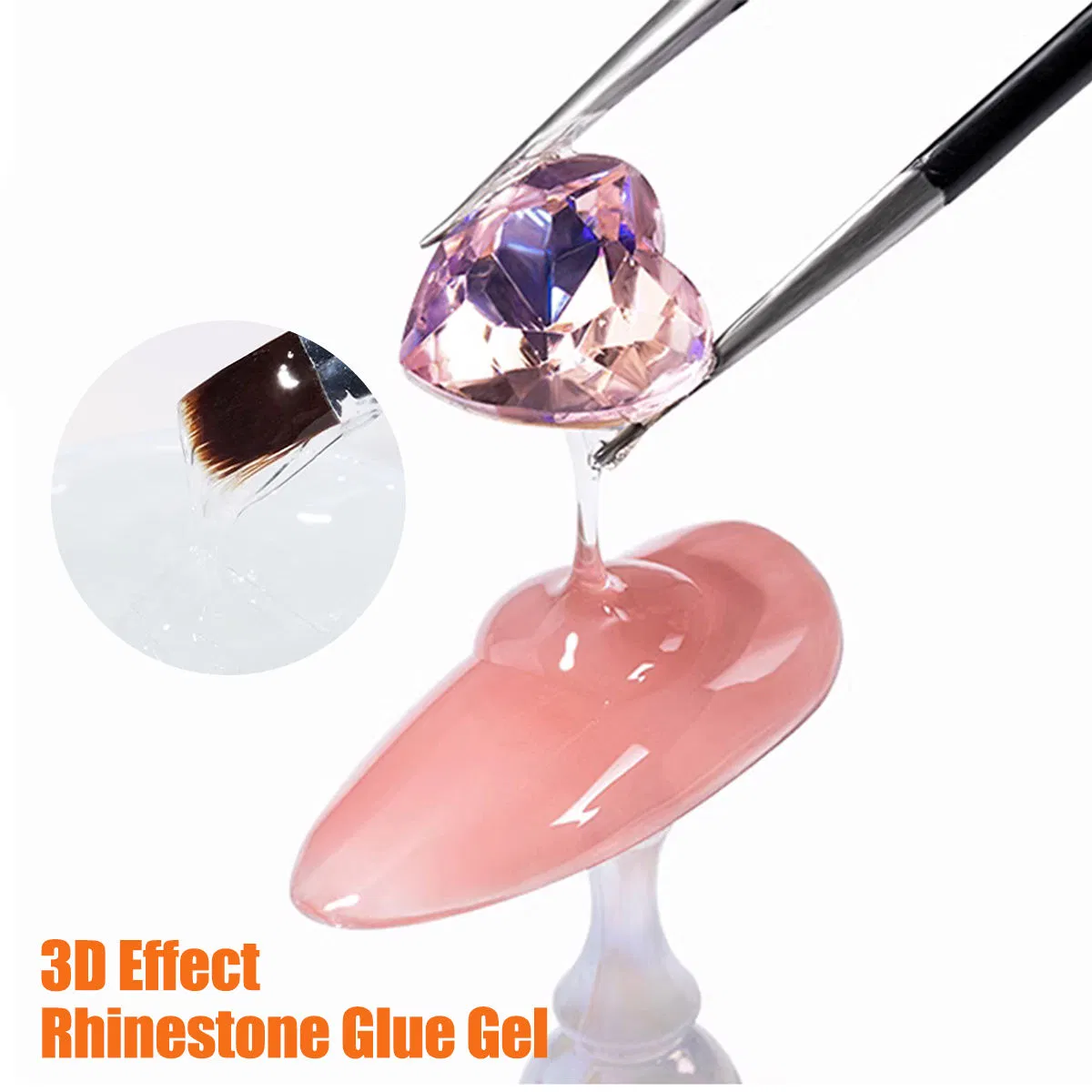 Super Strong Adhesive Rhinestone Glue Fast Curing Clear Rhinestone UV Nail Gel
