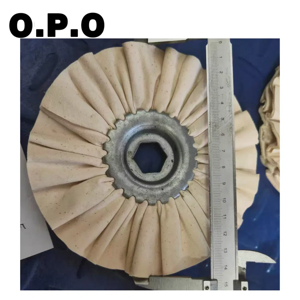 Premium Airway Buffing Wheels (Abrasive Disc) with Steel Center-Bias White Cotton Cloth High Efficiency Polishing OEM