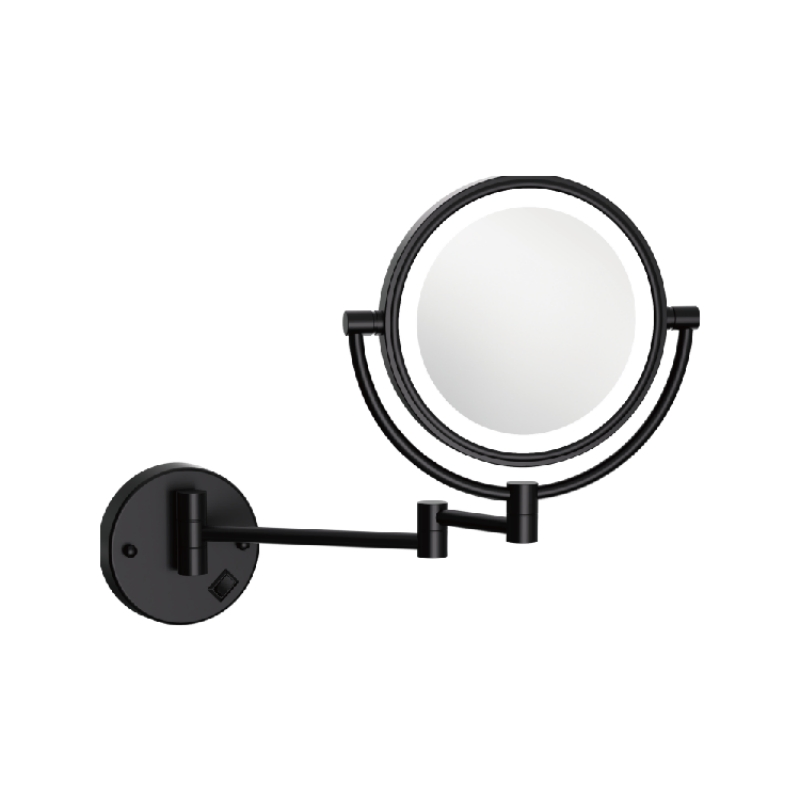 New Hotel Black LED Light Magnifying Makeup Mirror