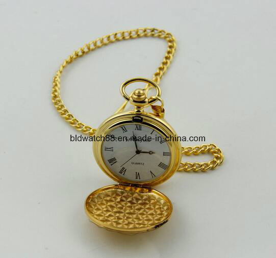 Promotion Gold Gift Pocket Watch with Your Own Logo