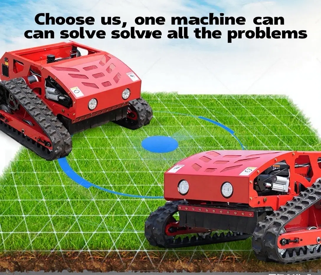 CE Certified New Design Cutting Width 900mm Self-Propelled Crawler Design Intelligent Remote Control Lawn Mowing Mower