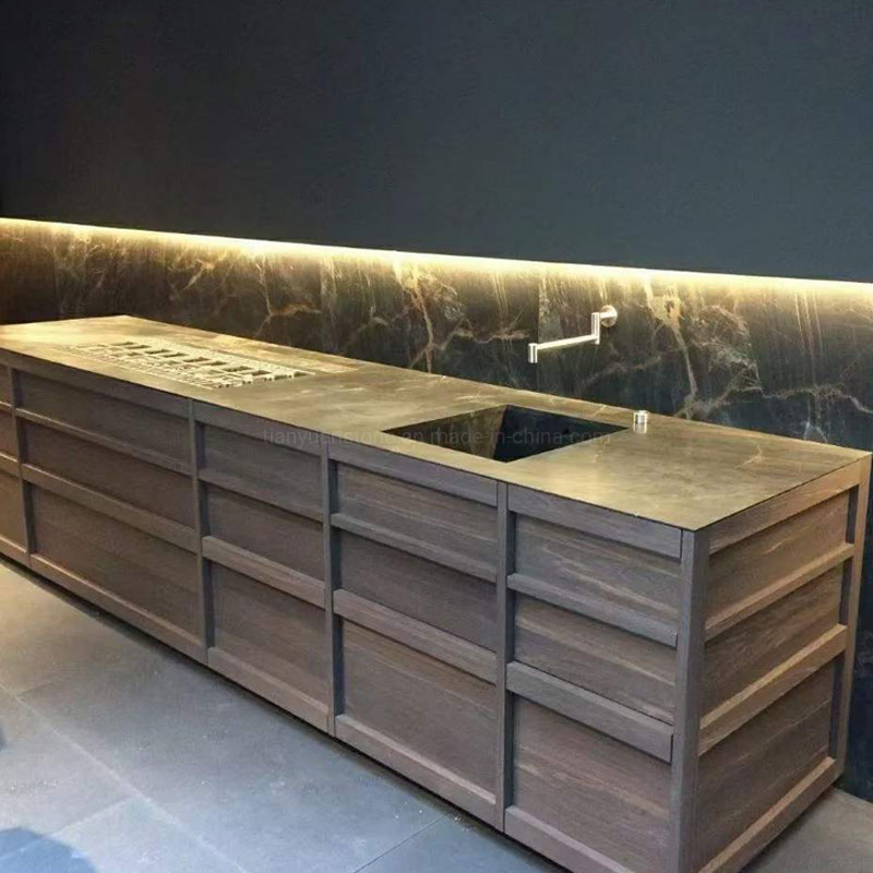 Customized Phoebe Brown Granite Kitchen Countertop