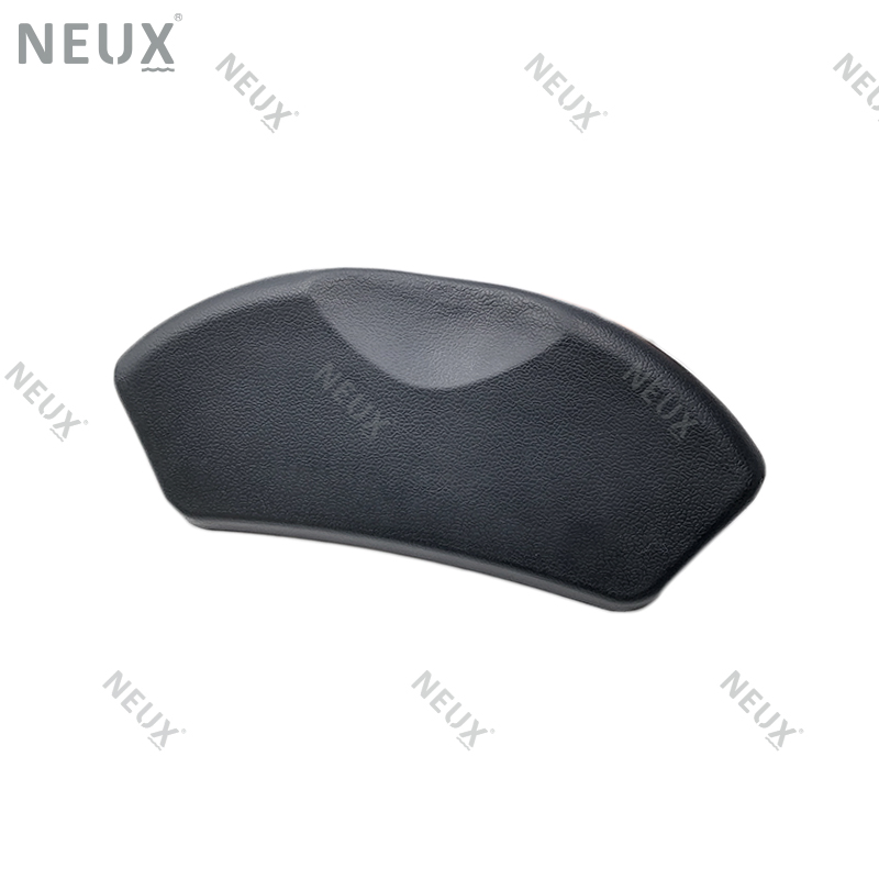 Wholesale Eco Friendly Black Luxury PU Bath Pillow with Anti Slip Suction Cups