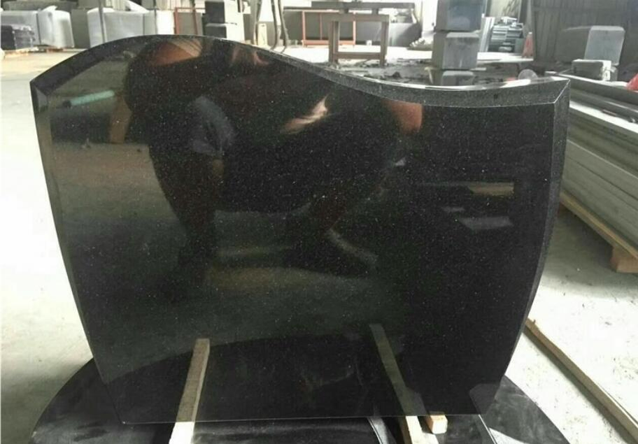 Natural Stone SF-T-049 absolute Black Granite Tombstone for Memorial/Dead/cemetery/graveyard