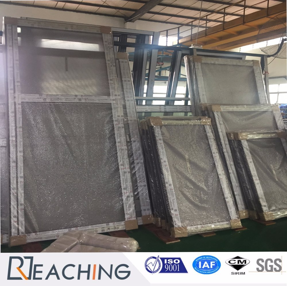 Double Hinged UPVC Door with Casement Glass Window for Commercial House