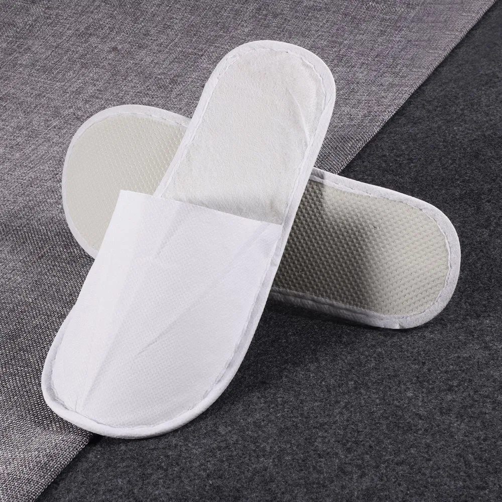 Disposable Non Woven Slipper with White Strip for Hotel Room