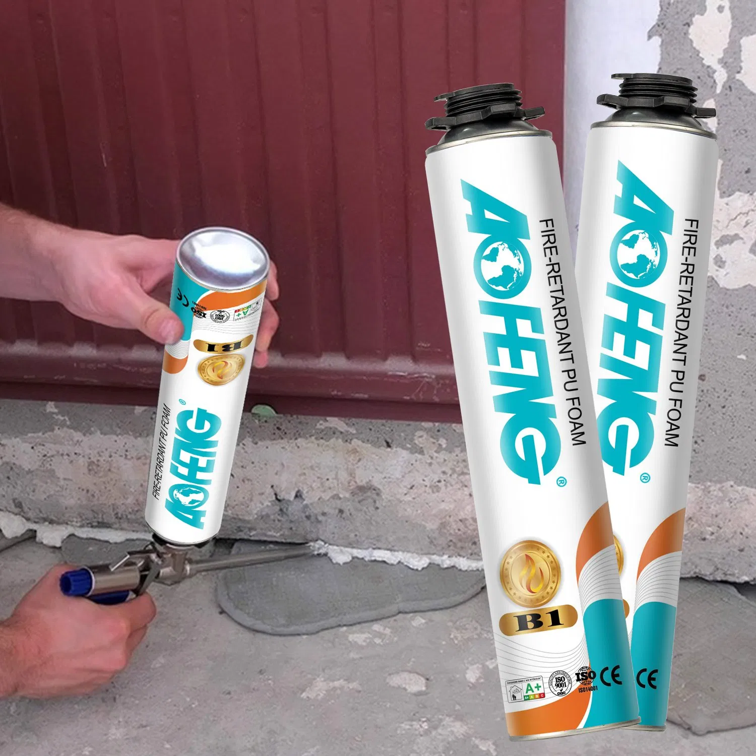 B1 Fire-Rated Polyurethane Foam Sealant for Windows, Doors, and Gaps with High-Performance Fire Resistance