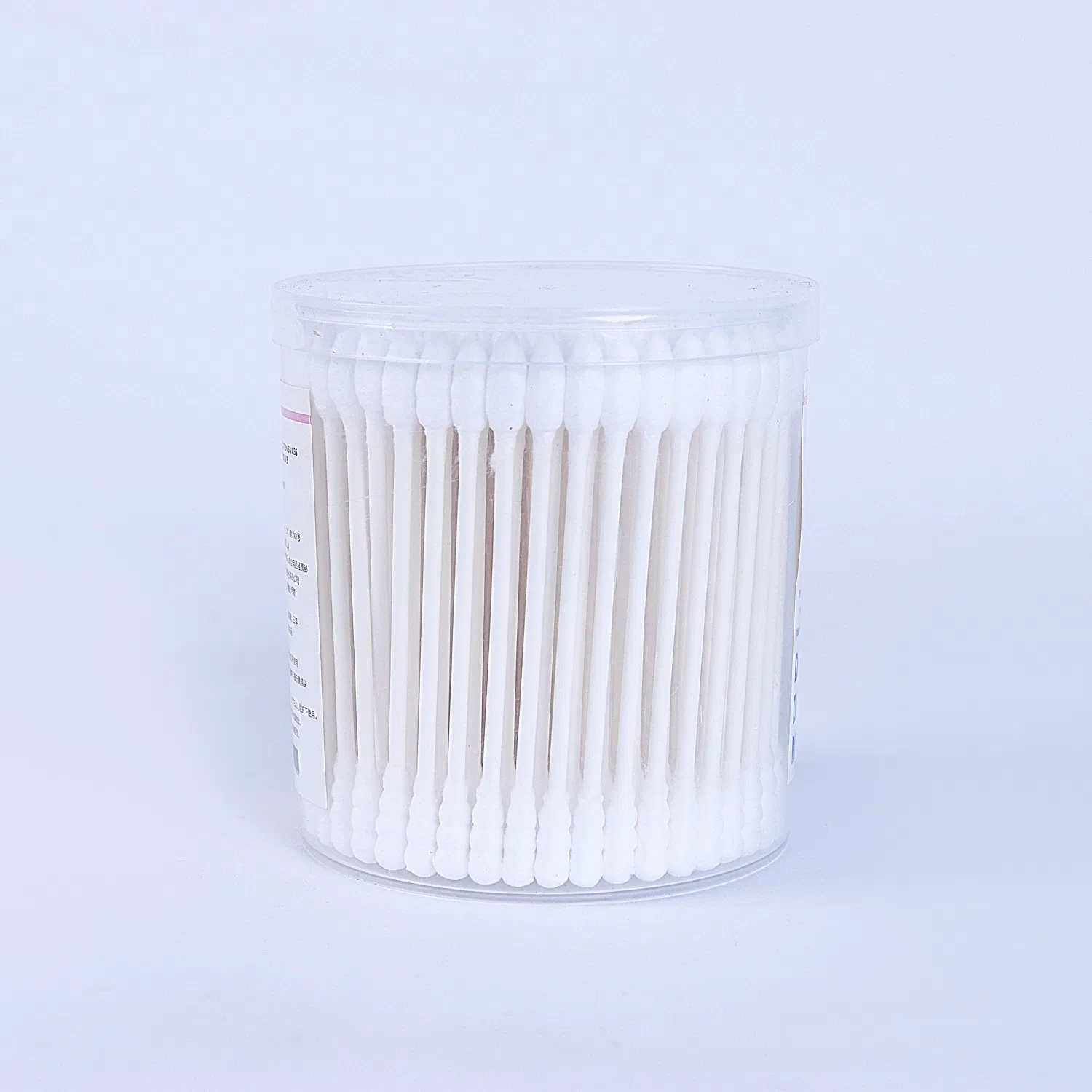 OEM Ear Cleaning Paper Round Jar Flat Lip 100PCS White Cotton Swabs