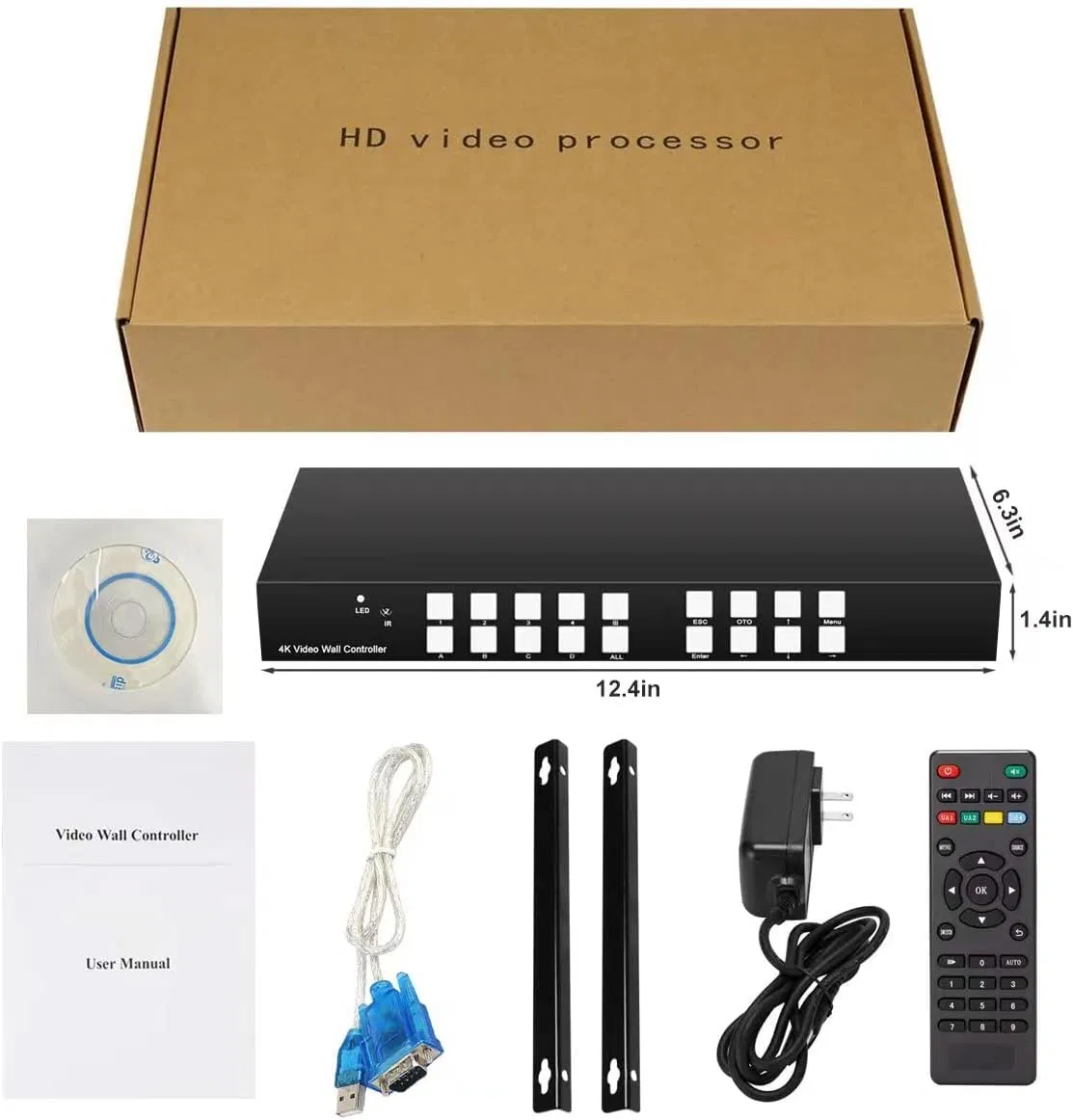 Контроллер видеостены 4K, бесшовный HDMI-сплиттер
