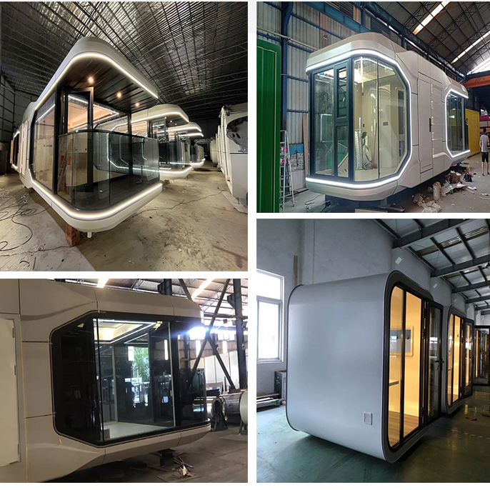 Movable 40FT Prefab House Shipping Container Ready Made Homes Office Pod