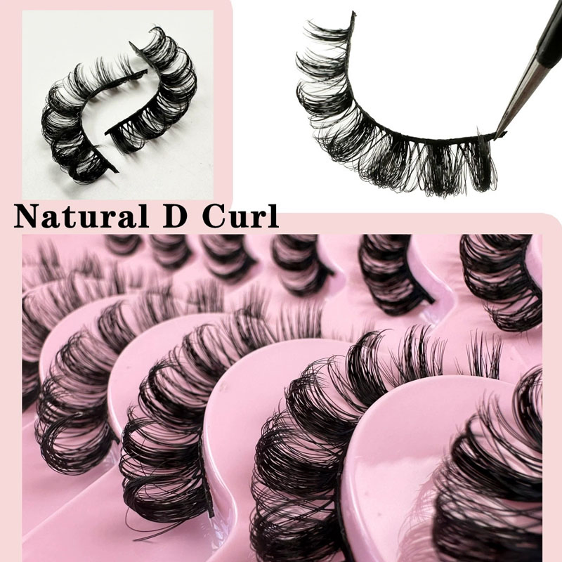 Dd Curl 10 Pairs of High Quality Simulation Thick Curly Russia False Eyelashes