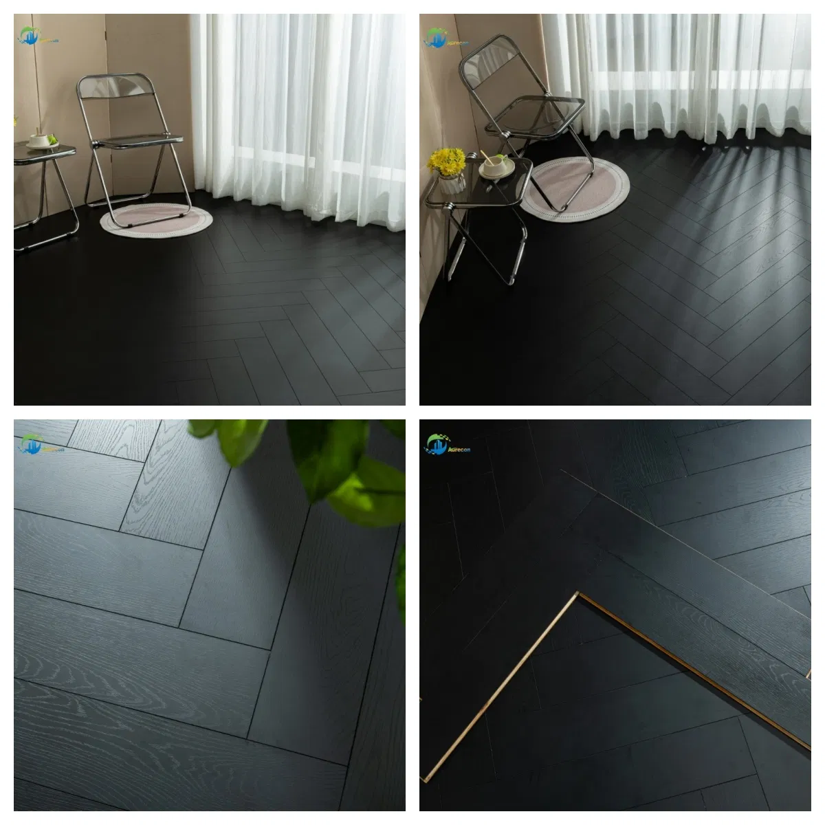 Easy Install Premium Durable 3-Layer Engineered Herringbone Parquet Wood Planks Flooring