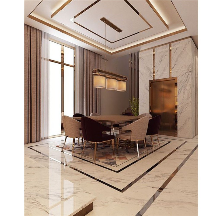Customized Shape Metal Profiles Interior Decorative Project Silver Gold Tile Trim