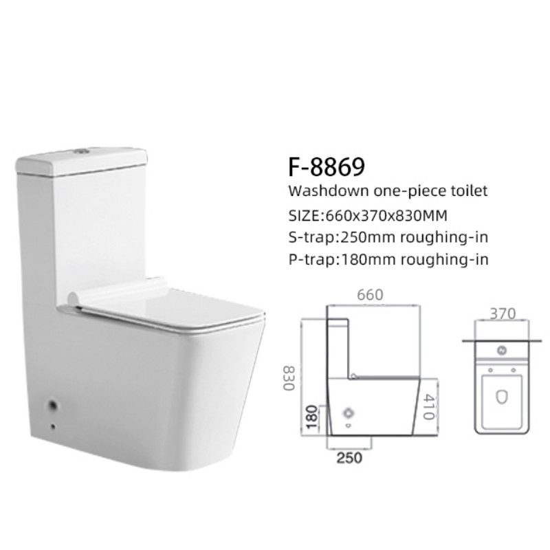Wholesale High Quality Sanitary Ware Closet Ceramic Wc Bidet Toilet Bowl Washdown Square One Piece Bathroom Toilet