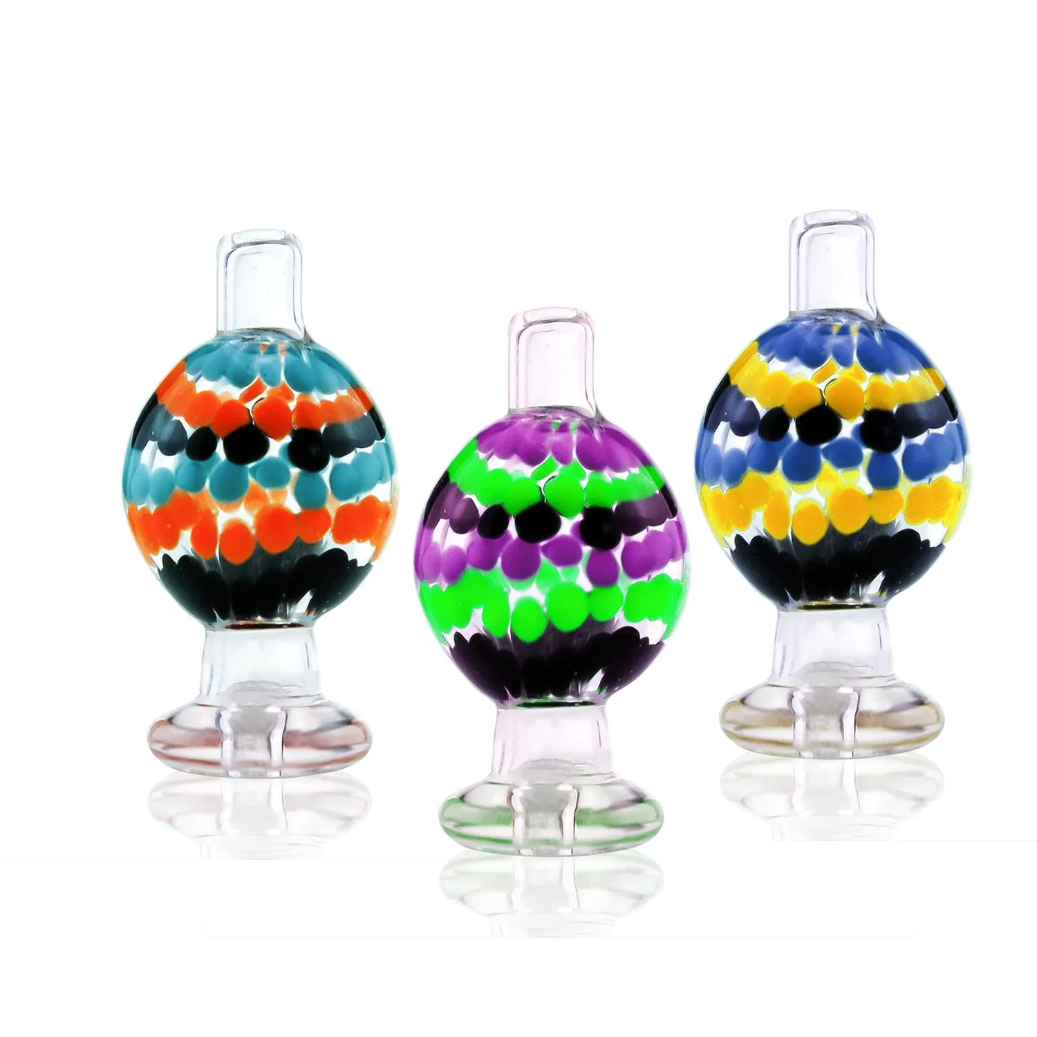 Factory Wholesale Colorful Glass DAB Cap Spinner Cap Glass Smoking Accessories