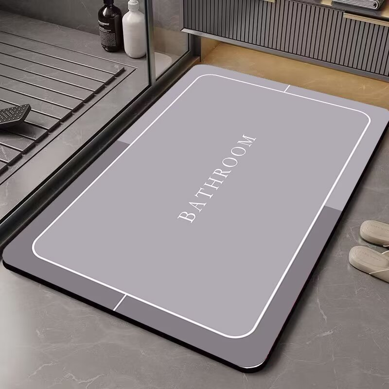 Ultra Absorbent Luxury No Stains Bathroom Runner Rug and Toilet Rugs Non Slip Diatom Mud Bath Rugs Mat