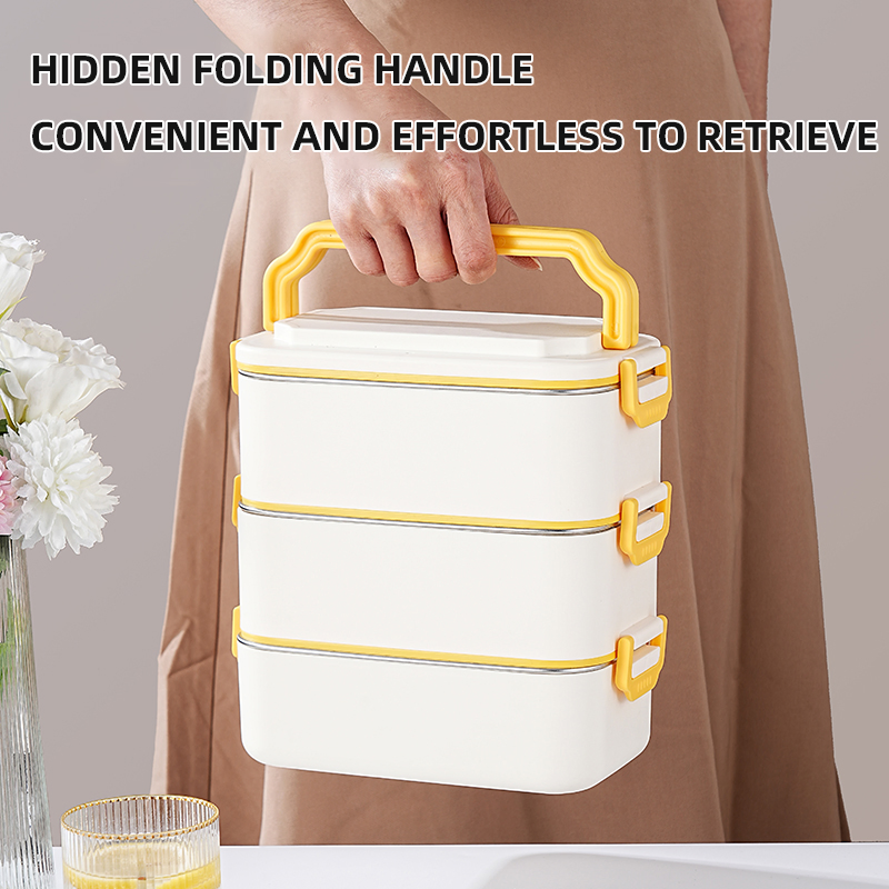 Lunch Box Kids Set for School Two Layer Stainless Steel Office Lunch Box