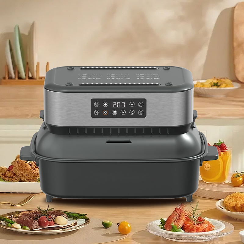 Home Kitchen Appliance 6L 1500W Steamer Grill Freidora De Aire 8 Preset Programs Touch Control Air Fryer