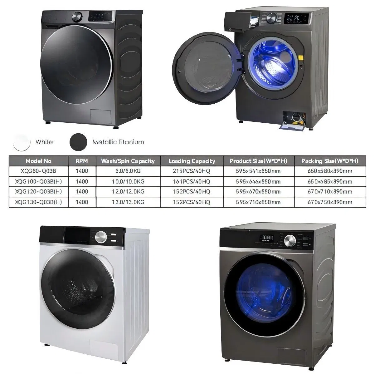 Factory Wholesale Smart Laundry Automatic Washing Front Loading Washing Machine Washer