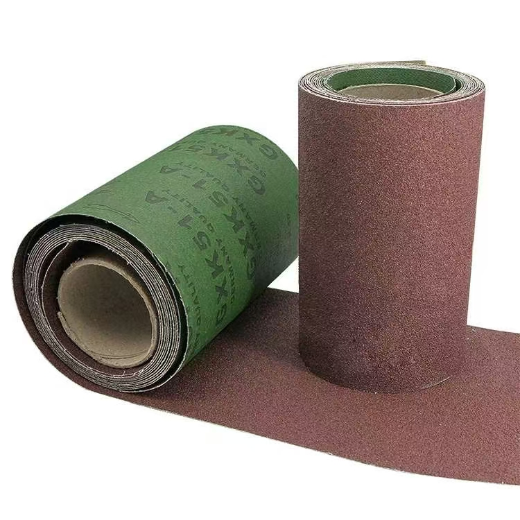 Gxk51 Hard Sand Emery Aluminum Oxide Abrasive Paper Sanding Cloth Jumbo Roll for Sander and Grinding Machine